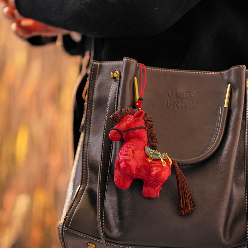 Buddha Stones Année du Cheval Broderie fil rouge Décoration suspendue Liberté - image 2