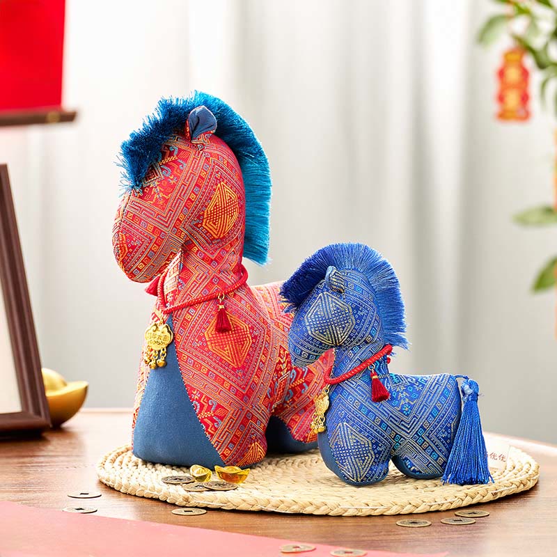 Buddha Stones Année du Cheval Broderie fil rouge Lingot Pompon Décoration - image 16