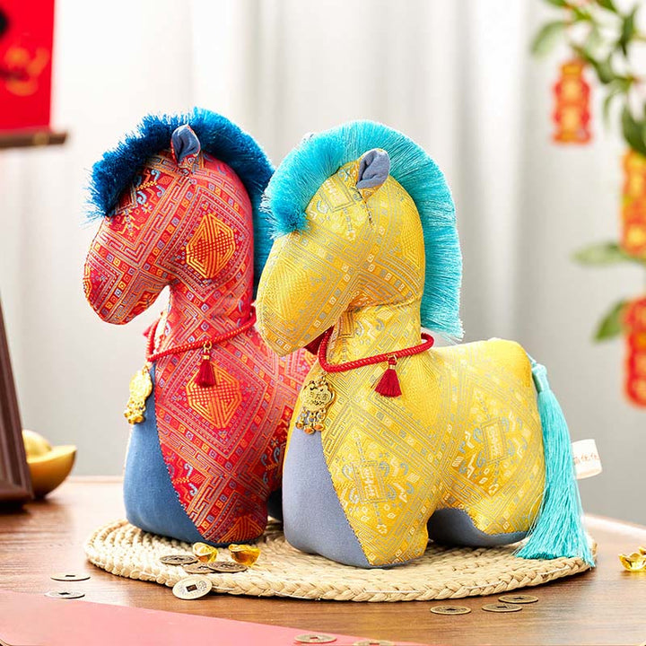 Buddha Stones Année du Cheval Broderie fil rouge Lingot Pompon Décoration - image 22