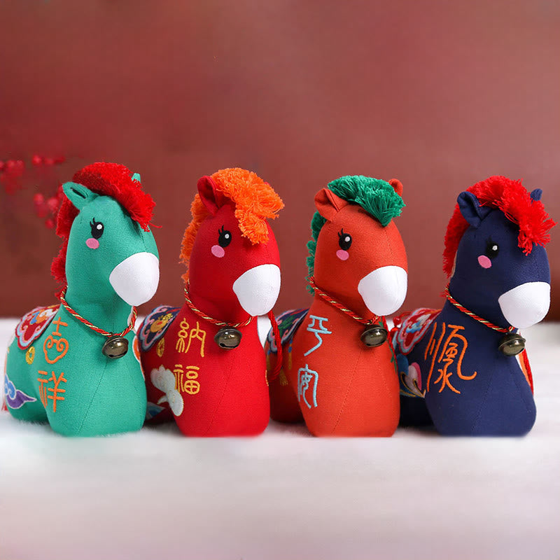 Buddha Stones Année du Cheval, fil rouge cuivré, broderie du caractère Fu, décoration de maison symbole de prospérité - image 37