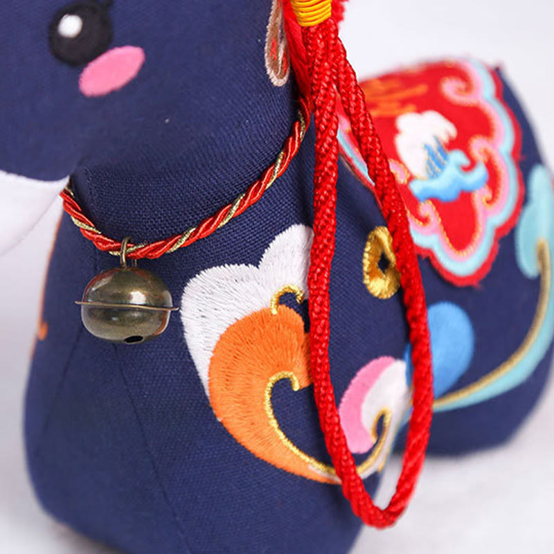 Buddha Stones Année du Cheval, fil rouge cuivré, broderie du caractère Fu, décoration de maison symbole de prospérité - image 26