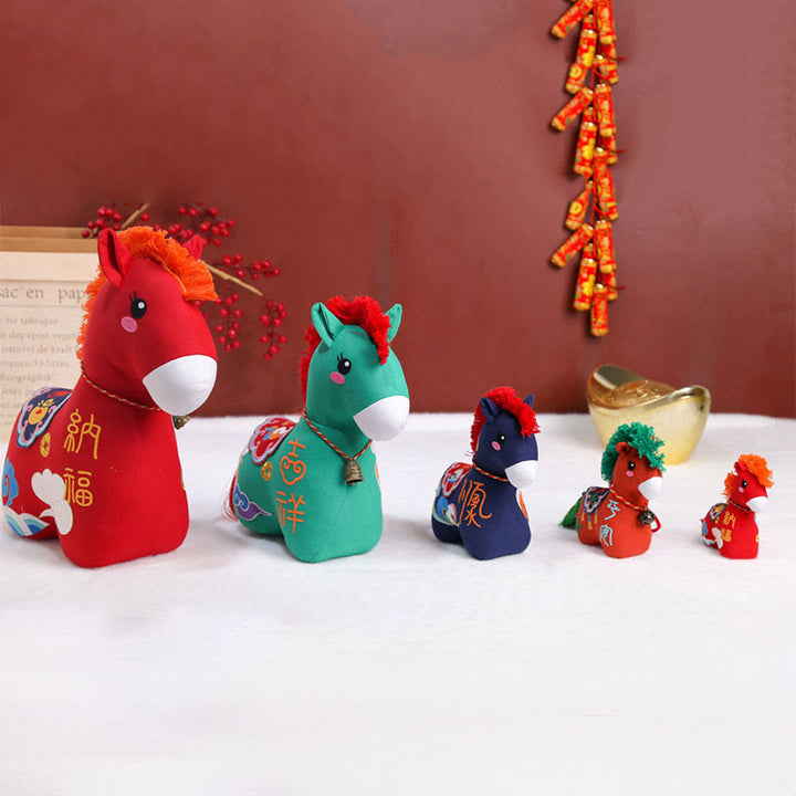 Buddha Stones Année du Cheval Cordon rouge en cuivre Personnage Fu Décoration intérieure - image 24