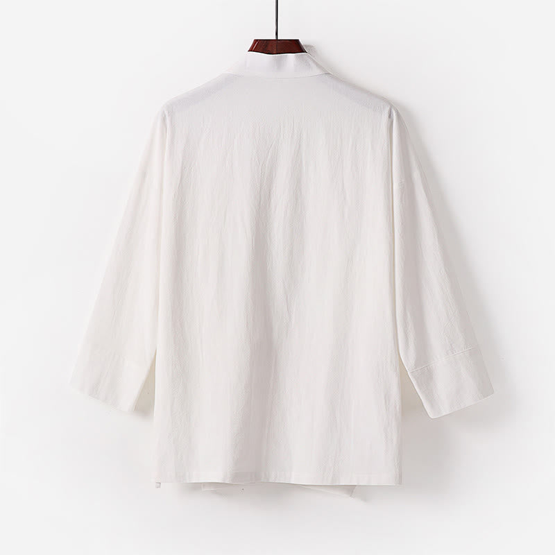 Ensemble kimono d'automne en coton à lacets, pantalon large longueur cheville avec poches, 2 pièces , Buddha Stones - image 19