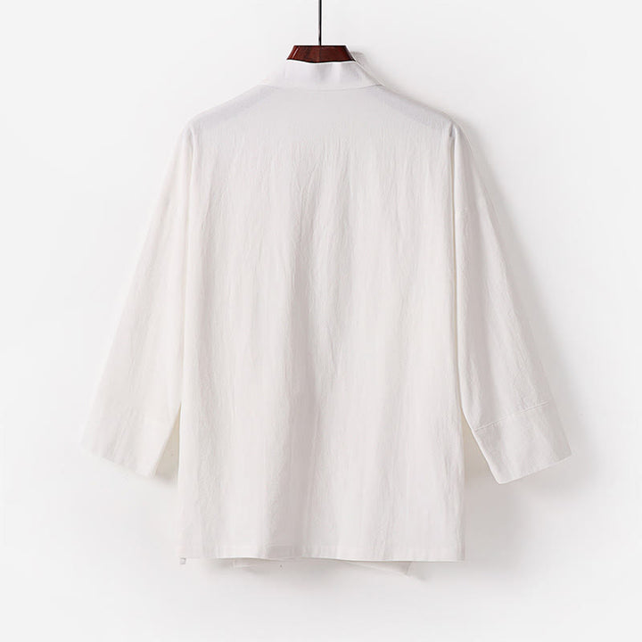 Ensemble kimono d'automne en coton à lacets, pantalon large longueur cheville avec poches, 2 pièces , Buddha Stones - image 19