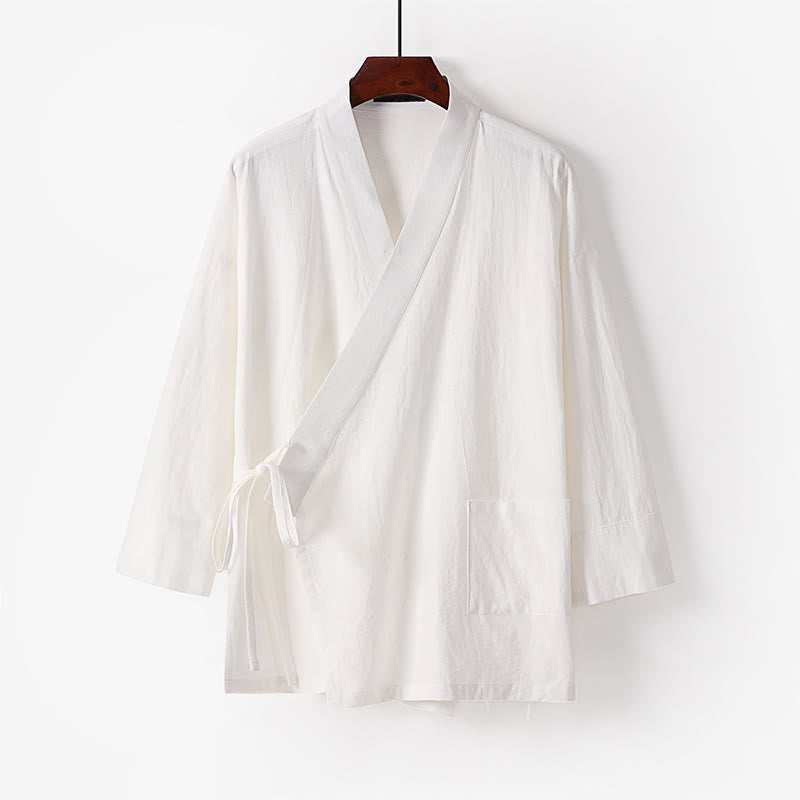 Ensemble kimono d'automne en coton à lacets, pantalon large longueur cheville avec poches, 2 pièces , Buddha Stones - image 20