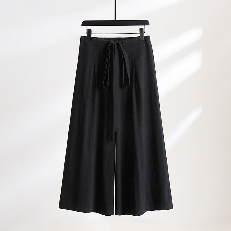 Ensemble kimono d'automne en coton à lacets, pantalon large longueur cheville avec poches, 2 pièces , Buddha Stones - image 7