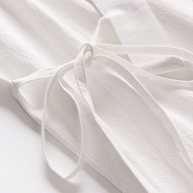 Ensemble kimono d'automne en coton à lacets, pantalon large longueur cheville avec poches, 2 pièces , Buddha Stones - image 24