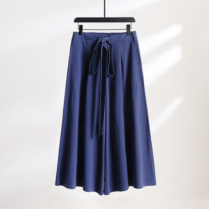 Ensemble kimono d'automne en coton à lacets, pantalon large longueur cheville avec poches, 2 pièces , Buddha Stones - image 11