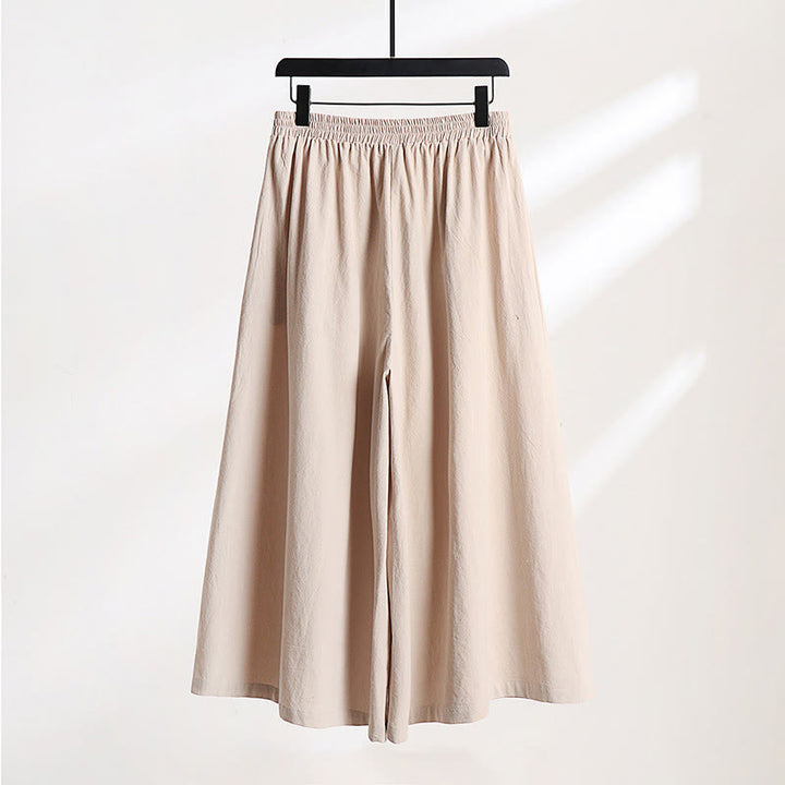 Ensemble kimono d'automne en coton à lacets, pantalon large longueur cheville avec poches, 2 pièces , Buddha Stones - image 16