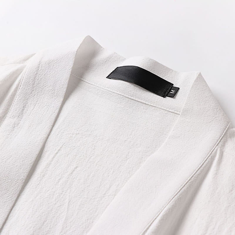 Ensemble kimono d'automne en coton à lacets, pantalon large longueur cheville avec poches, 2 pièces , Buddha Stones - image 22