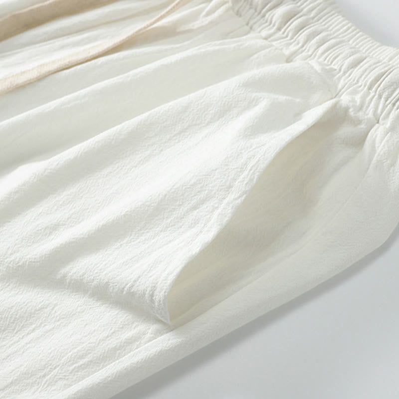 Ensemble kimono d'automne 2 pièces en coton à lacets, manches trois-quarts, pantalon à cordon et poches, avec Buddha Stones - Vêtement de méditation pour homme - image 15