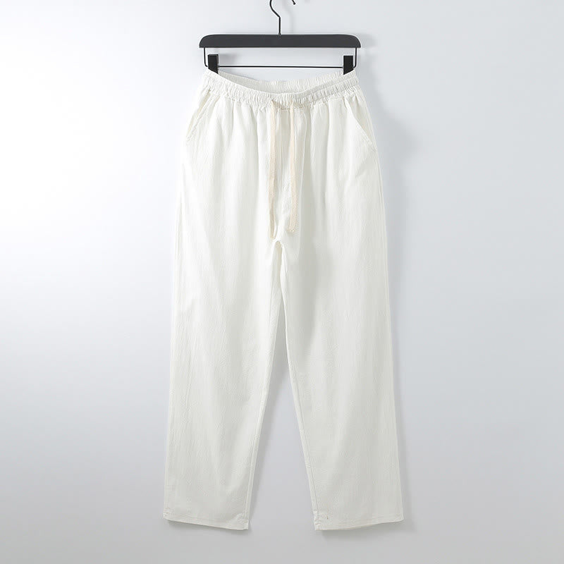 Ensemble kimono d'automne 2 pièces en coton à lacets, manches trois-quarts, pantalon à cordon et poches, avec Buddha Stones - Vêtement de méditation pour homme - image 12