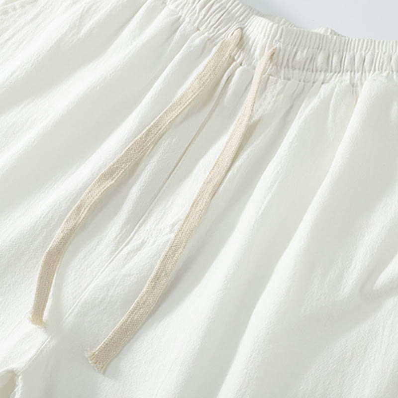 Ensemble kimono d'automne 2 pièces en coton à lacets, manches trois-quarts, pantalon à cordon et poches, avec Buddha Stones - Vêtement de méditation pour homme - image 14