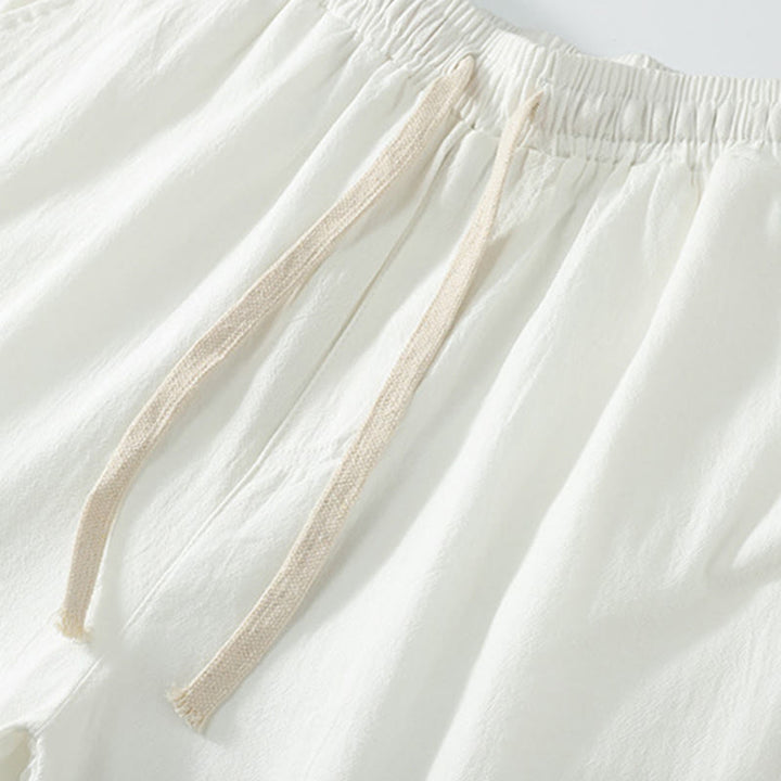 Ensemble kimono d'automne 2 pièces en coton à lacets, manches trois-quarts, pantalon à cordon et poches, avec Buddha Stones - Vêtement de méditation pour homme - image 14