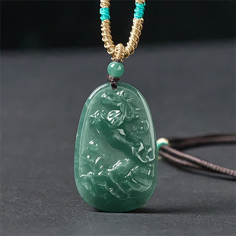 Buddha Stones Année du Cheval Dragon Pièces de cuivre sculptées à la main Corde de jade Pendentifs Collier Énergie de Prospérité - image 1