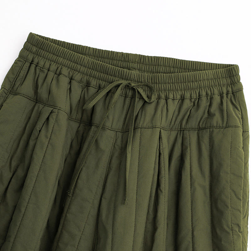 Pantalon harem d'hiver uni en coton pour femme, avec poches, motif Buddha Stones et blocs de couleurs. - image 22