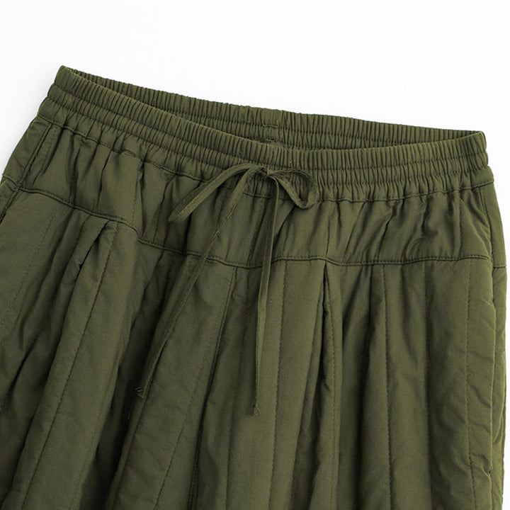 Pantalon harem d'hiver uni en coton pour femme, avec poches, motif Buddha Stones et blocs de couleurs. - image 22