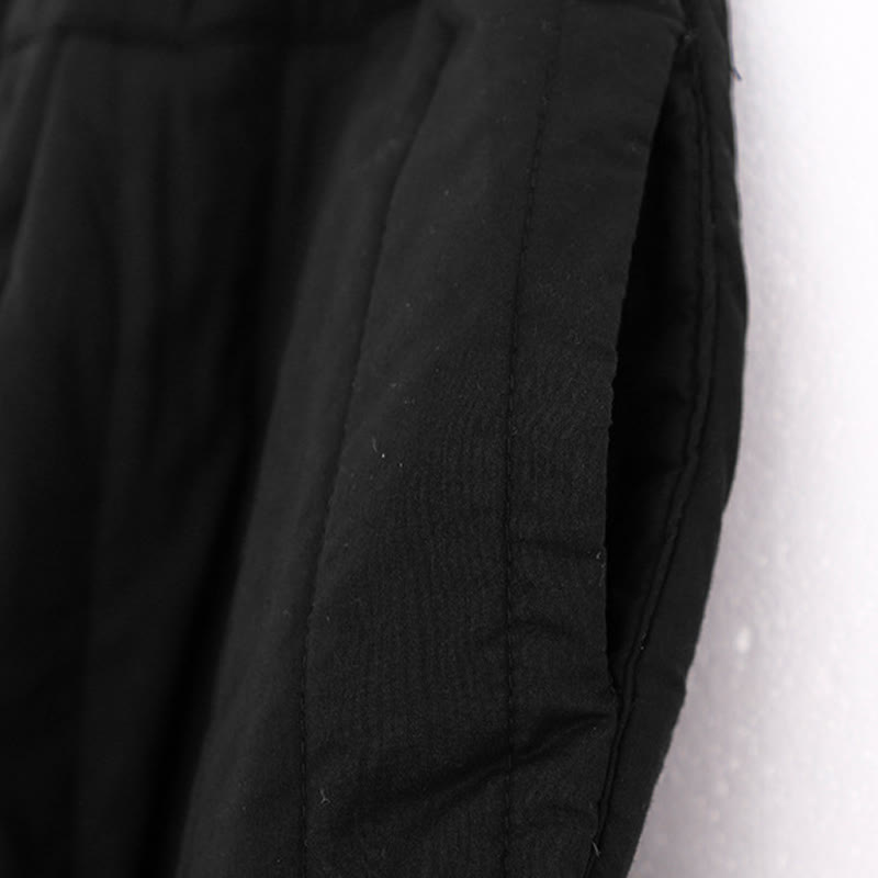 Pantalon harem d'hiver uni en coton pour femme, avec poches, motif Buddha Stones et blocs de couleurs. - image 11