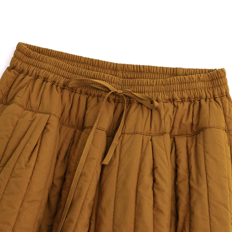 Pantalon harem d'hiver uni en coton pour femme, avec poches, motif Buddha Stones et blocs de couleurs. - image 29