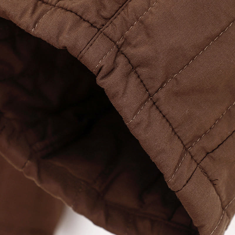 Pantalon harem d'hiver uni en coton pour femme, avec poches, motif Buddha Stones et blocs de couleurs. - image 19