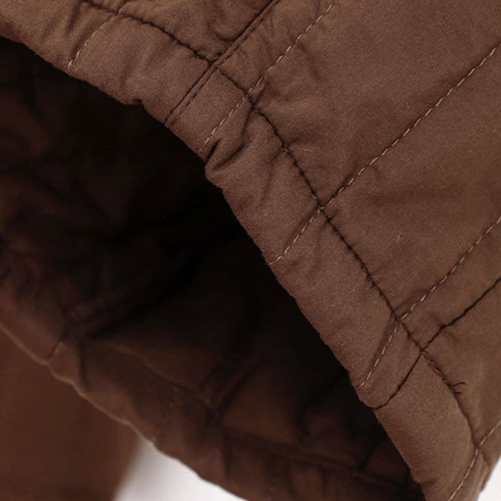 Pantalon harem d'hiver uni en coton pour femme, avec poches, motif Buddha Stones et blocs de couleurs. - image 19