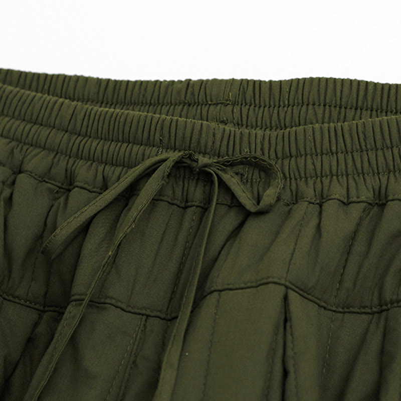 Pantalon harem d'hiver uni en coton pour femme, avec poches, motif Buddha Stones et blocs de couleurs. - image 21