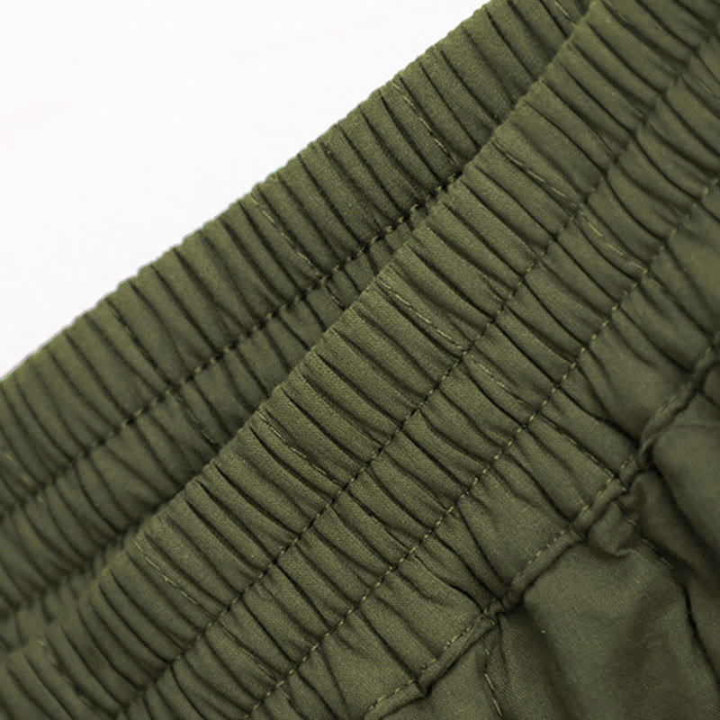 Pantalon harem d'hiver uni en coton pour femme, avec poches, motif Buddha Stones et blocs de couleurs. - image 27