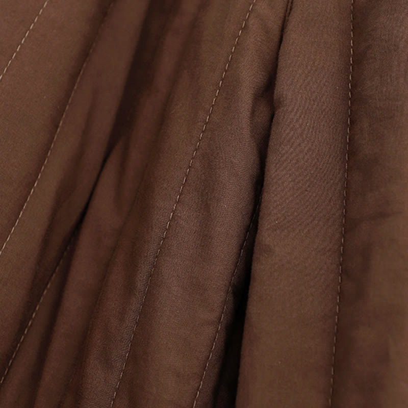 Pantalon harem d'hiver uni en coton pour femme, avec poches, motif Buddha Stones et blocs de couleurs. - image 18