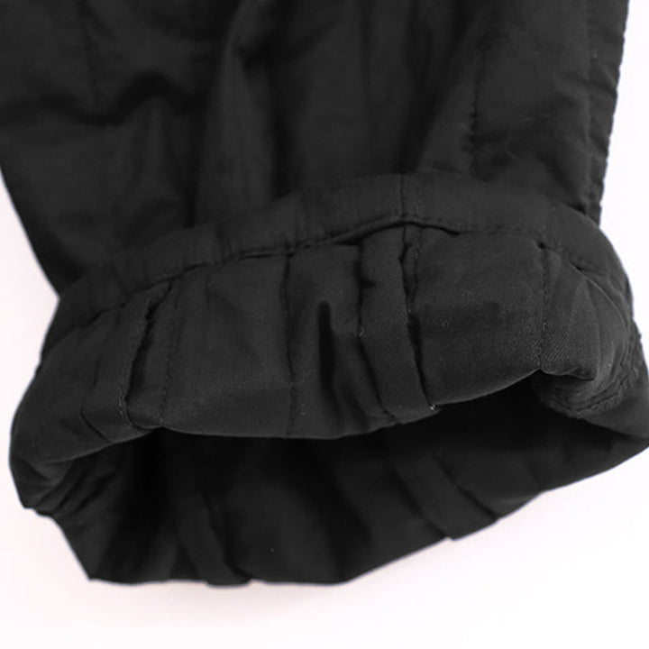 Pantalon harem d'hiver uni en coton pour femme, avec poches, motif Buddha Stones et blocs de couleurs. - image 12