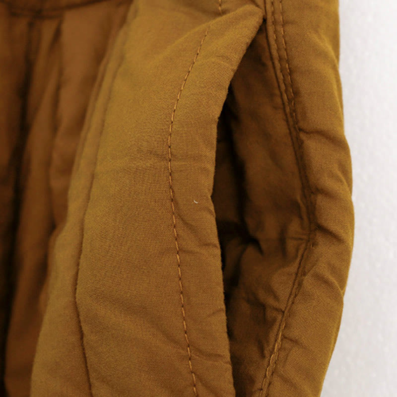 Pantalon harem d'hiver uni en coton pour femme, avec poches, motif Buddha Stones et blocs de couleurs. - image 31