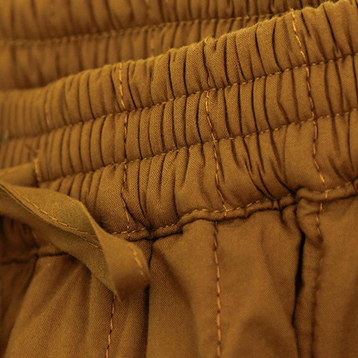 Pantalon harem d'hiver uni en coton pour femme, avec poches, motif Buddha Stones et blocs de couleurs. - image 30