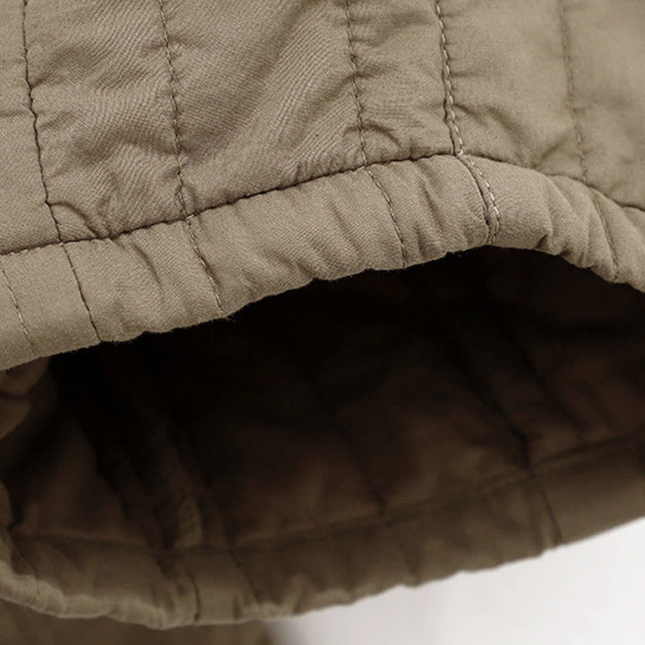 Pantalon harem d'hiver uni en coton pour femme, avec poches, motif Buddha Stones et blocs de couleurs. - image 5