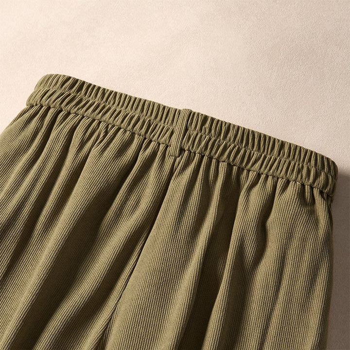 Pantalon harem taille haute en velours côtelé Buddha Stones Commute Fall pour femme avec poches - image 3