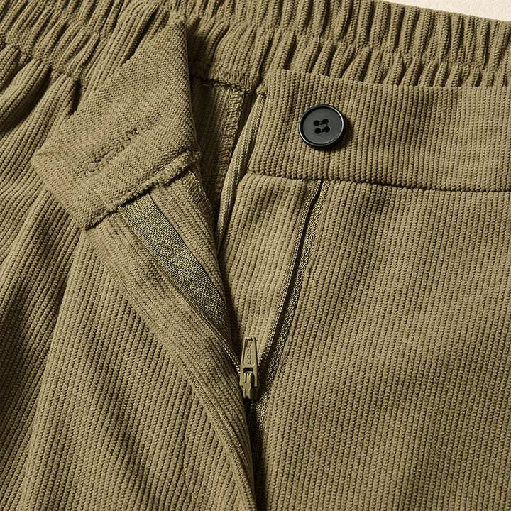 Pantalon harem taille haute en velours côtelé Buddha Stones Commute Fall pour femme avec poches - image 6