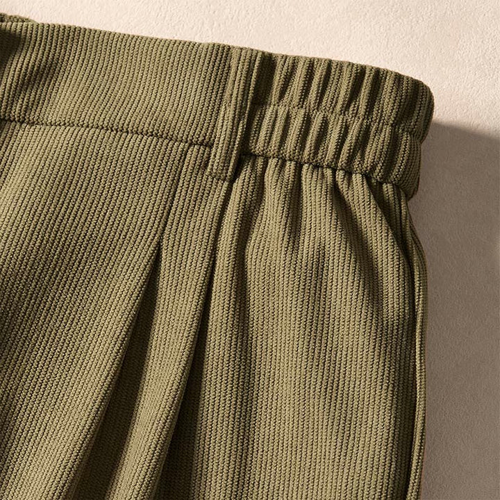 Pantalon harem taille haute en velours côtelé Buddha Stones Commute Fall pour femme avec poches - image 7