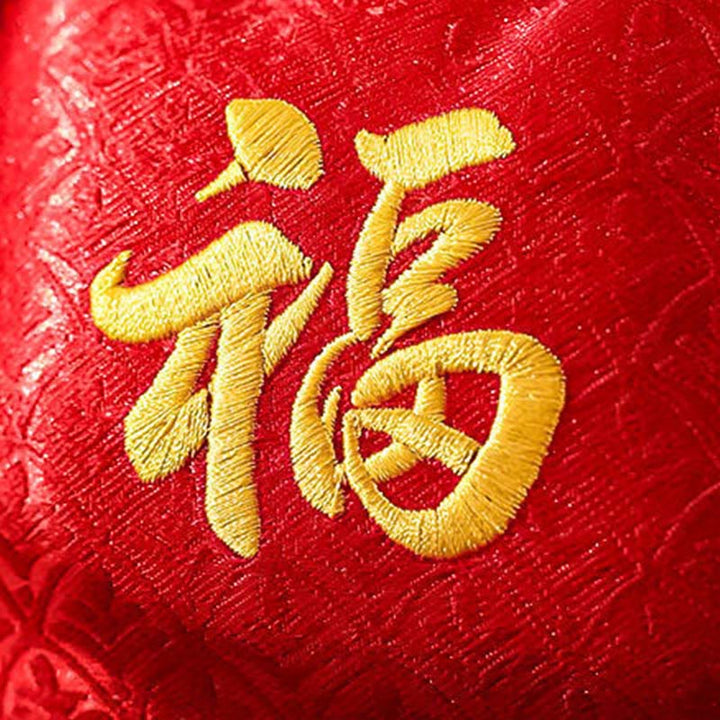 Broderie de Buddha Stones Année du Cheval Personnage Fu Pièce de cuivre en forme de pièce de monnaie avec cordon rouge Décoration suspendue - image 3