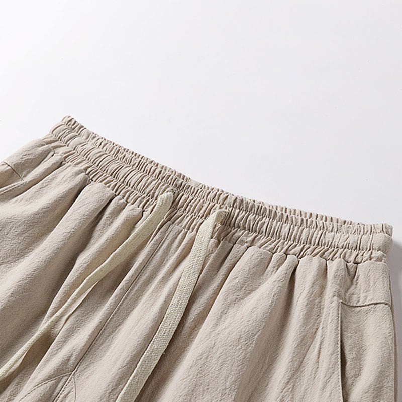 Pantalon harem homme longueur cheville avec poches, coloris uni, motif Buddha Stones, collection printemps/automne - image 7