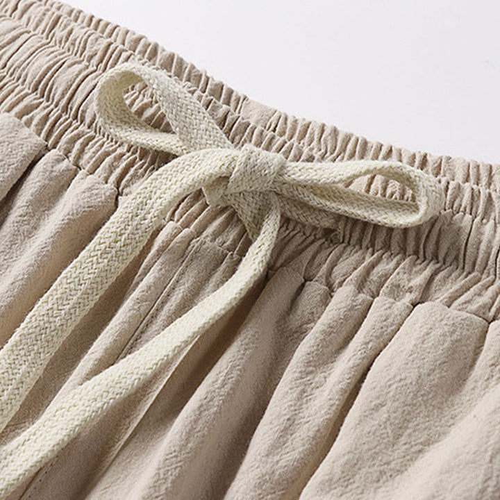 Pantalon harem homme longueur cheville avec poches, coloris uni, motif Buddha Stones, collection printemps/automne - image 8