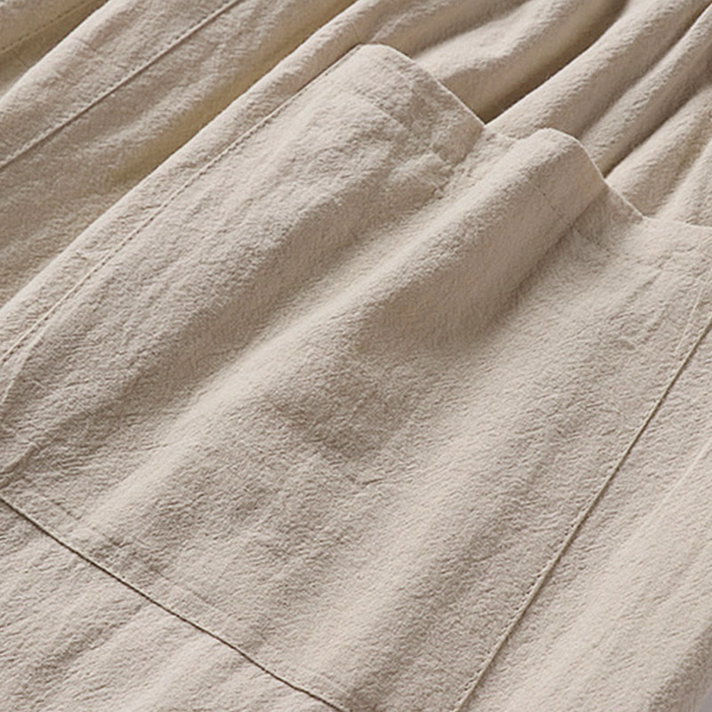 Pantalon harem homme longueur cheville avec poches, coloris uni, motif Buddha Stones, collection printemps/automne - image 9