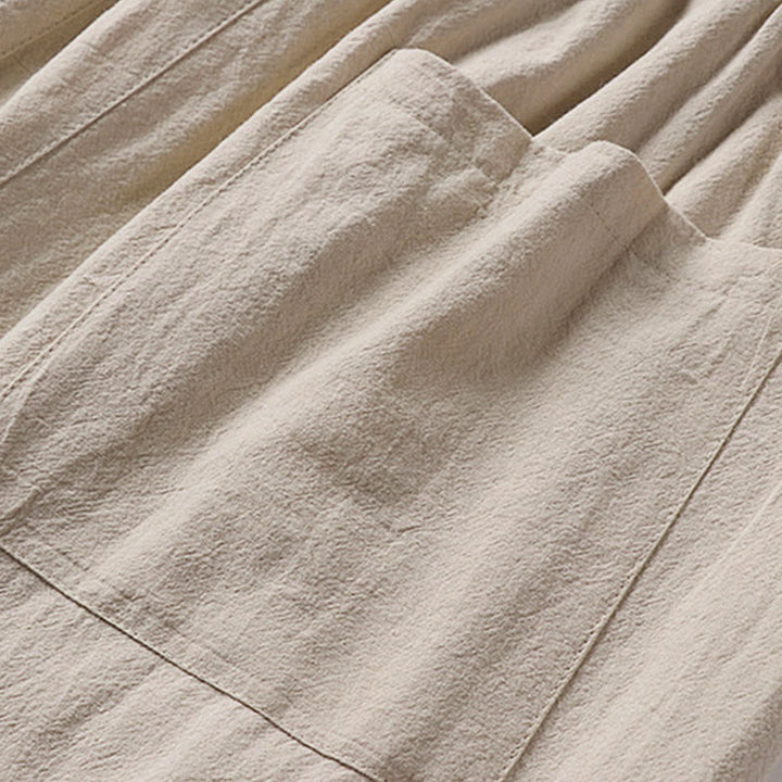 Pantalon harem homme longueur cheville avec poches, coloris uni, motif Buddha Stones, collection printemps/automne - image 9