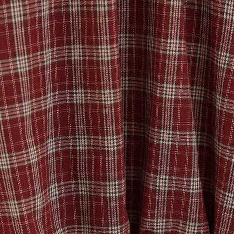 Jupe en coton à carreaux pour femme Buddha Stones avec poches - image 9