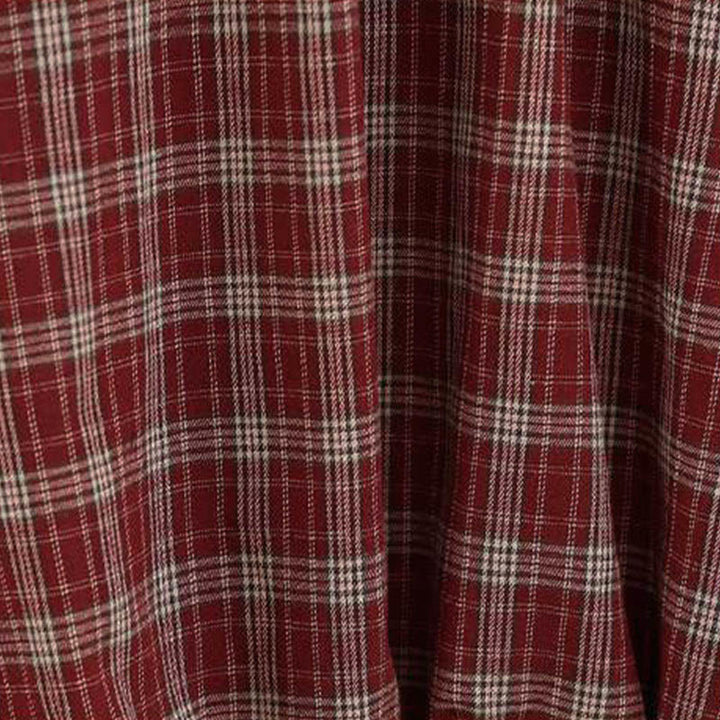 Jupe en coton à carreaux pour femme Buddha Stones avec poches - image 9