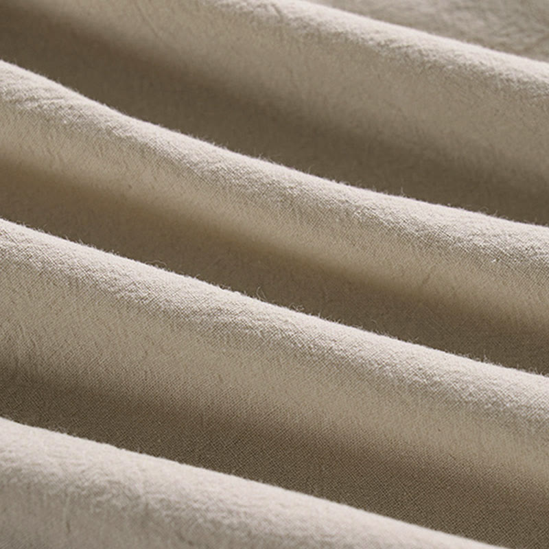 Pantalon homme en coton et lin, coupe fuselée, longueur cheville, avec cordon de serrage et poches , Buddha Stones - image 7