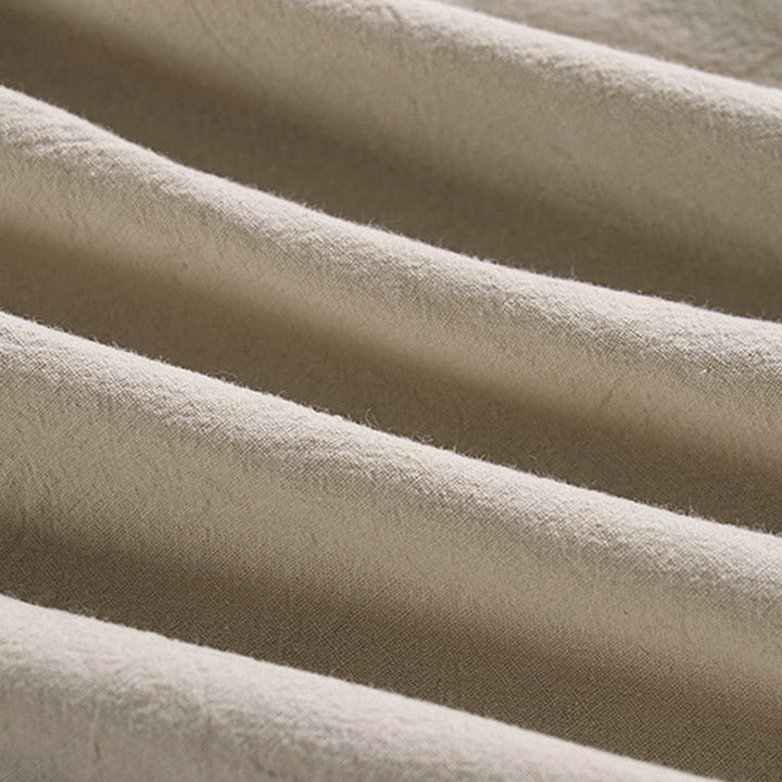 Pantalon homme en coton et lin, coupe fuselée, longueur cheville, avec cordon de serrage et poches , Buddha Stones - image 7