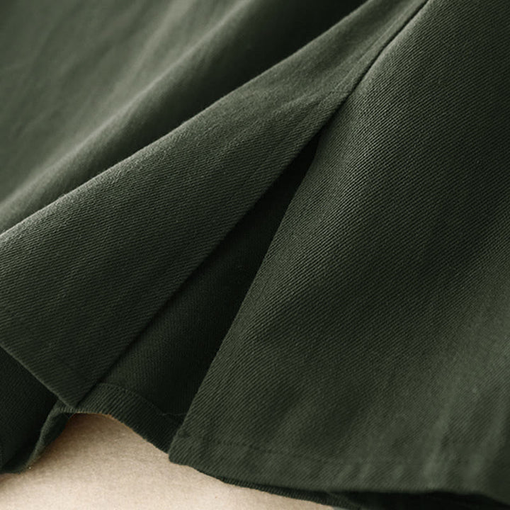 Jupe en coton uni pour femme Buddha Stones avec poches - image 4