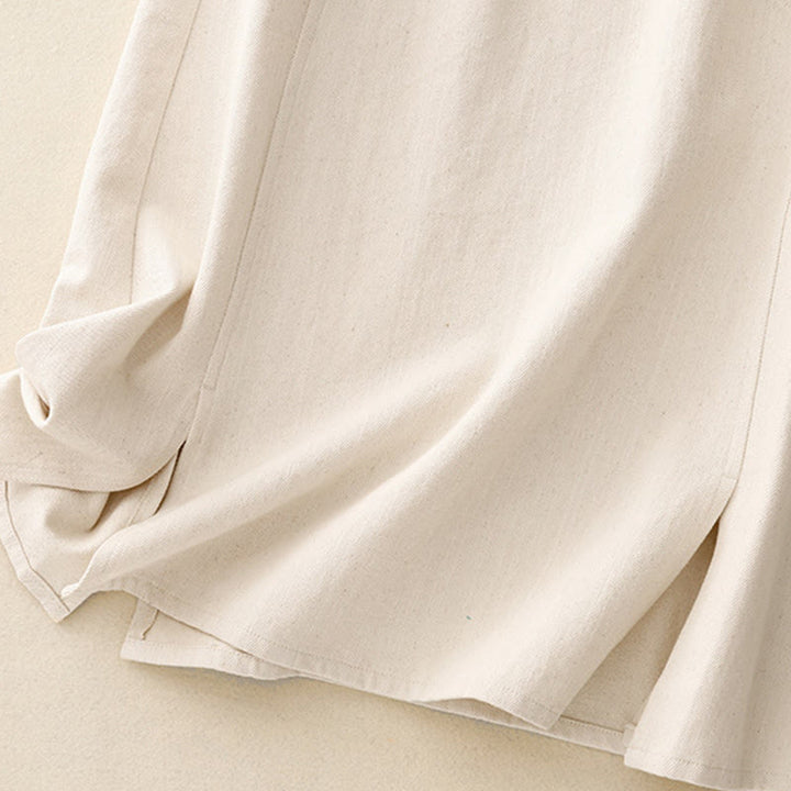 Jupe en coton uni pour femme Buddha Stones avec poches - image 10