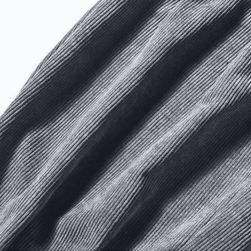 Pantalon harem rétro pour homme en velours côtelé uni doublé polaire, design simple, avec poches, de la Buddha Stones. - image 28