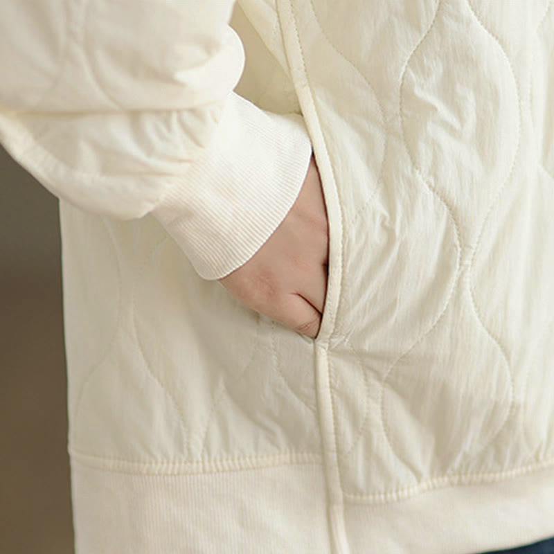 Sweat-shirt en coton pour femme, manches longues, col rond, motif Buddha Stones Fall, coupe arrondie, poches - image 13