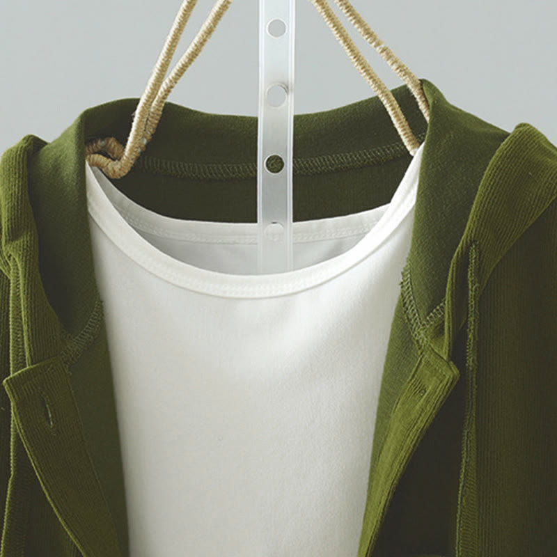 Cardigan à manches longues pour femme, couleur unie, boutons, poche décorative, Buddha Stones - image 6