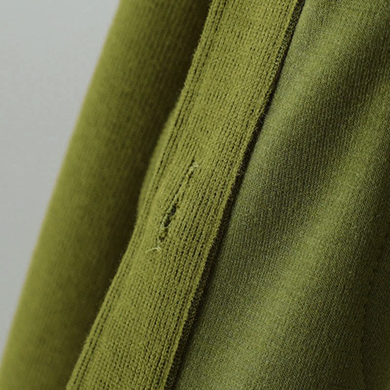 Cardigan à manches longues pour femme, couleur unie, boutons, poche décorative, Buddha Stones - image 15